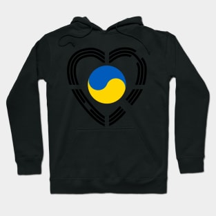 Korean Ukrainian Multinational Patriot Flag Series (Heart) Hoodie